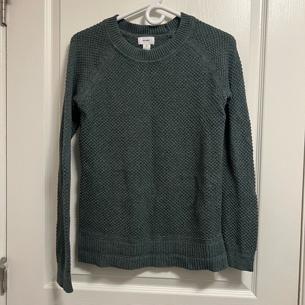 Old Navy Dark Green Crew Neck Sweater